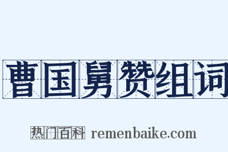 曹国舅赞组词是什么意思的图片